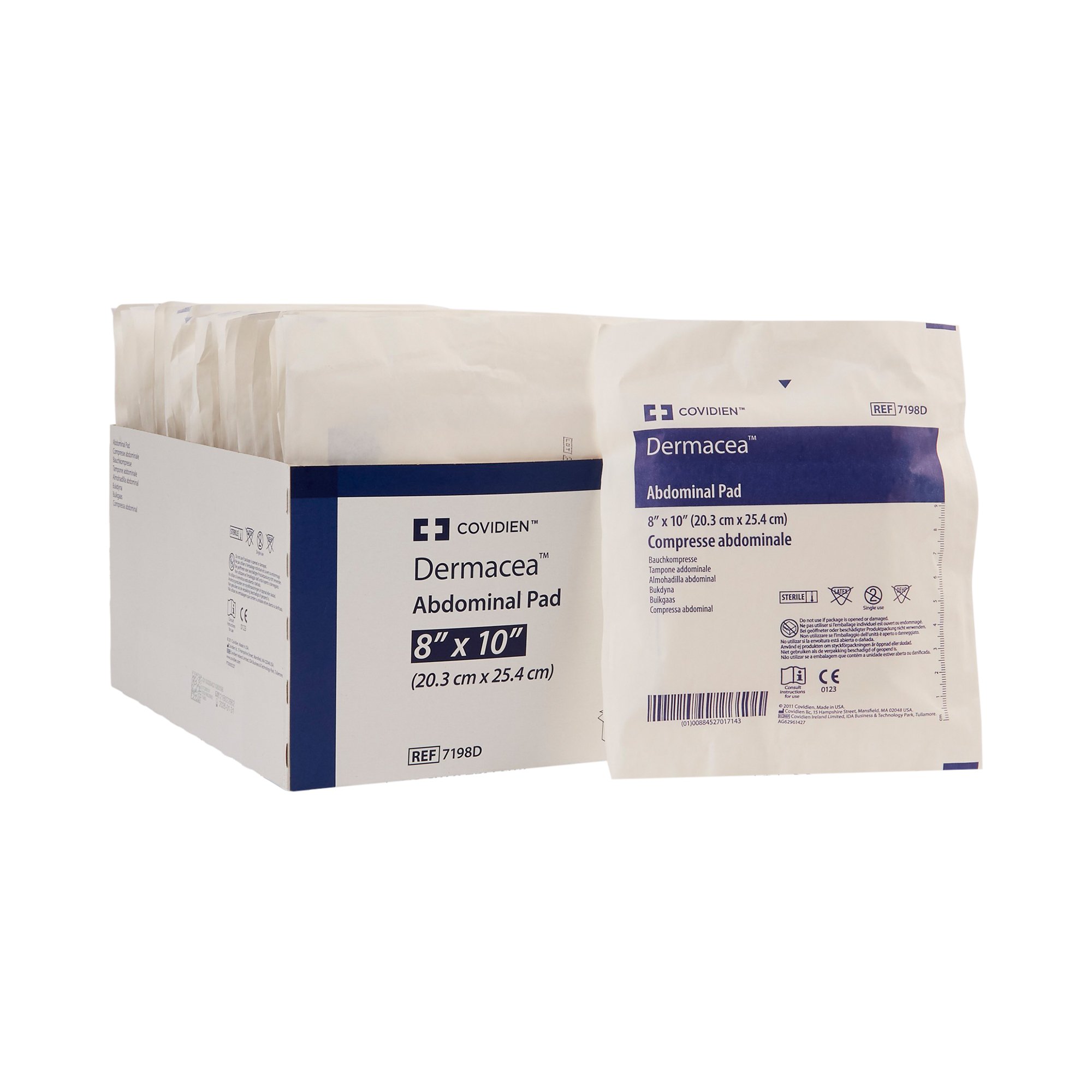 Pad ABD Abdominal Pad Dermacea™ Nonwoven Fluff 8 .. .  .  